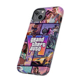 Phone Case — Retro Action Video Game Collage ("Grand Theft Auto V" Style)