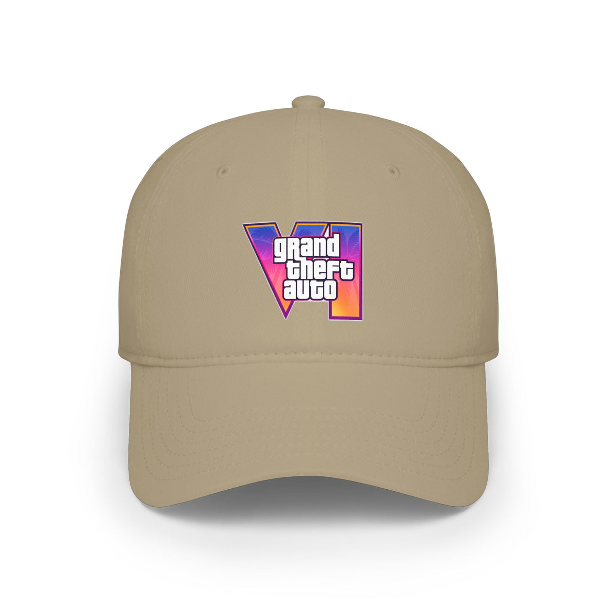 Low Profile Baseball Cap — Retro 'Grand Theft Auto' Logo Embroidered Hat