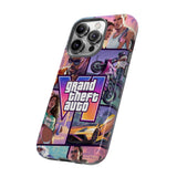 Phone Case — Retro Action Video Game Collage ("Grand Theft Auto V" Style)