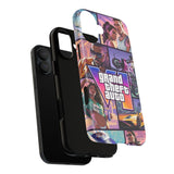 Phone Case — Retro Action Video Game Collage ("Grand Theft Auto V" Style)