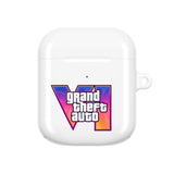 Grand Theft Auto V AirPod Case — Retro Neon Logo Protective Case