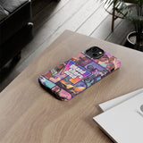 Phone Case — Retro Action Video Game Collage ("Grand Theft Auto V" Style)