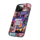 Phone Case — Retro Action Video Game Collage ("Grand Theft Auto V" Style)