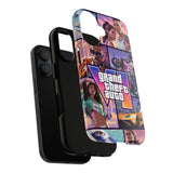 Phone Case — Retro Action Video Game Collage ("Grand Theft Auto V" Style)
