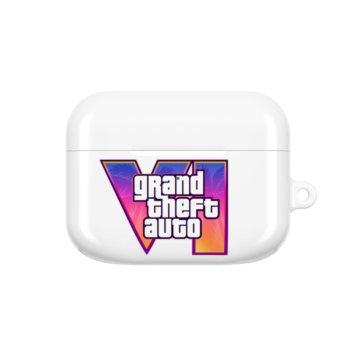 Grand Theft Auto V AirPod Case — Retro Neon Logo Protective Case