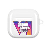 Grand Theft Auto V AirPod Case — Retro Neon Logo Protective Case