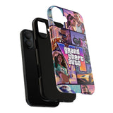 Phone Case — Retro Action Video Game Collage ("Grand Theft Auto V" Style)