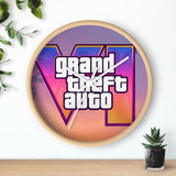 Grand Theft Auto V Retro Sunset Wall Clock