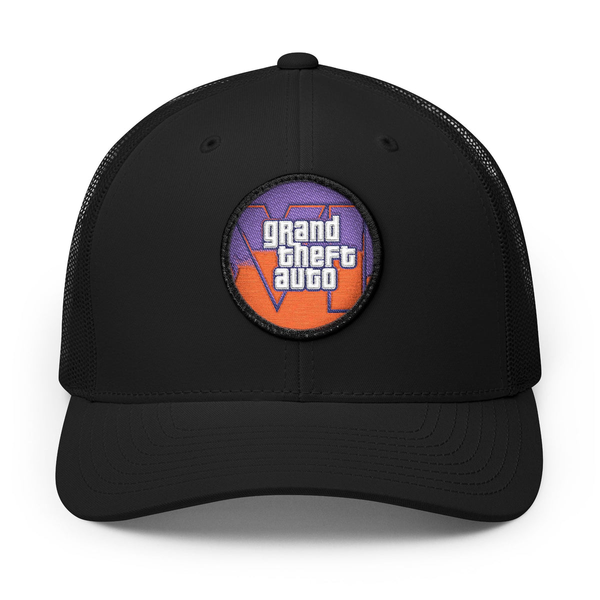 Trucker Cap — Retro 'Grand Theft Auto' Embroidered Patch Snapback