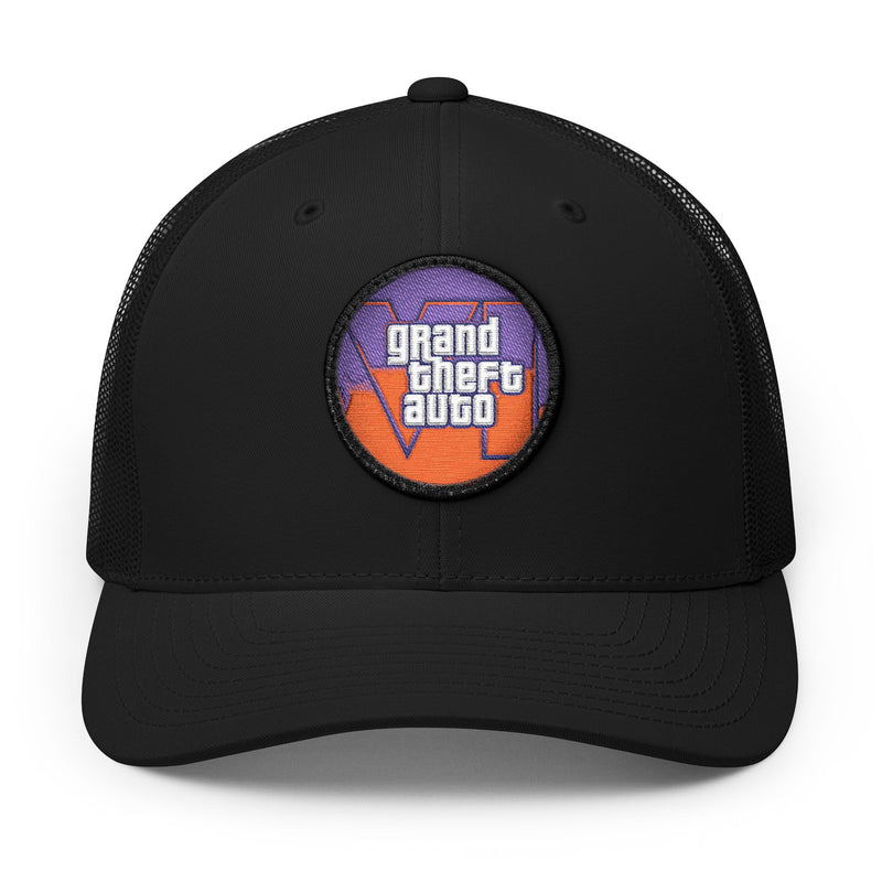 Trucker Cap — Retro 'Grand Theft Auto' Embroidered Patch Snapback