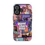 Phone Case — Retro Action Video Game Collage ("Grand Theft Auto V" Style)