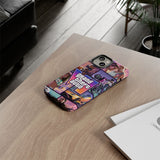 Phone Case — Retro Action Video Game Collage ("Grand Theft Auto V" Style)
