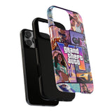 Phone Case — Retro Action Video Game Collage ("Grand Theft Auto V" Style)