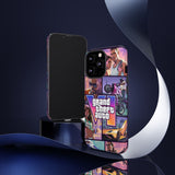 Phone Case — Retro Action Video Game Collage ("Grand Theft Auto V" Style)