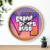 Grand Theft Auto V Retro Sunset Wall Clock