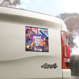 Grand Theft Auto V Car Magnet — Retro Neon Game Logo Magnet