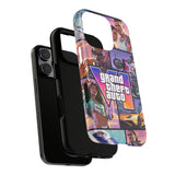 Phone Case — Retro Action Video Game Collage ("Grand Theft Auto V" Style)