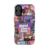 Phone Case — Retro Action Video Game Collage ("Grand Theft Auto V" Style)