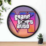 Grand Theft Auto V Retro Sunset Wall Clock