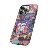 Phone Case — Retro Action Video Game Collage ("Grand Theft Auto V" Style)