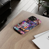 Phone Case — Retro Action Video Game Collage ("Grand Theft Auto V" Style)