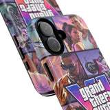 Phone Case — Retro Action Video Game Collage ("Grand Theft Auto V" Style)