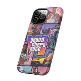 Phone Case — Retro Action Video Game Collage ("Grand Theft Auto V" Style)