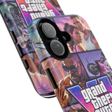 Phone Case — Retro Action Video Game Collage ("Grand Theft Auto V" Style)