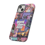 Phone Case — Retro Action Video Game Collage ("Grand Theft Auto V" Style)