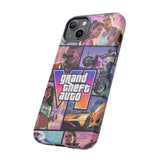 Phone Case — Retro Action Video Game Collage ("Grand Theft Auto V" Style)