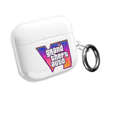 Grand Theft Auto V AirPod Case — Retro Neon Logo Protective Case