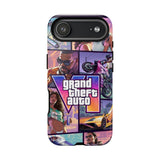 Phone Case — Retro Action Video Game Collage ("Grand Theft Auto V" Style)