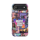 Phone Case — Retro Action Video Game Collage ("Grand Theft Auto V" Style)