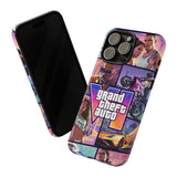 Phone Case — Retro Action Video Game Collage ("Grand Theft Auto V" Style)
