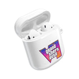 Grand Theft Auto V AirPod Case — Retro Neon Logo Protective Case