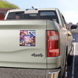 Grand Theft Auto V Car Magnet — Retro Neon Game Logo Magnet