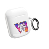 Grand Theft Auto V AirPod Case — Retro Neon Logo Protective Case