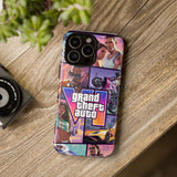 Phone Case — Retro Action Video Game Collage ("Grand Theft Auto V" Style)