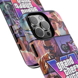 Phone Case — Retro Action Video Game Collage ("Grand Theft Auto V" Style)