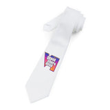 GTA V Logo White Neck Tie — Retro Game Console Gaming Necktie