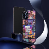 Phone Case — Retro Action Video Game Collage ("Grand Theft Auto V" Style)