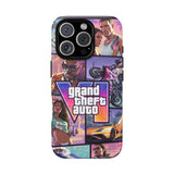 Phone Case — Retro Action Video Game Collage ("Grand Theft Auto V" Style)