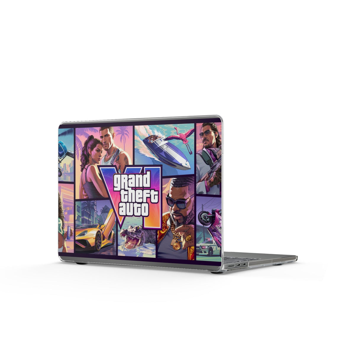 Grand Theft Auto Collage Clear MacBook Case