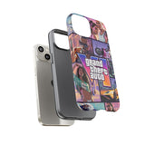 Phone Case — Retro Action Video Game Collage ("Grand Theft Auto V" Style)